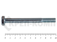 Болты DIN 931, с неполной резьбой, цинк, 10х100 мм пр.8.8 (25 кг/343)