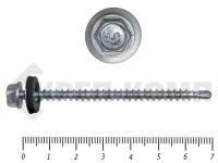 Саморез кровельный цинк, с шайбой EPDM, 4,8х70 Kn KENNER (1500шт) Токопроводящая