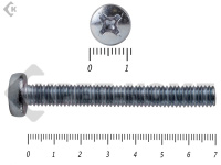 Винт полуцилиндрическая головка,цинк DIN7985 6х 70 Фасовка (100шт)