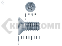 Винт потайной,цинк DIN965 4х 8 (30000шт)