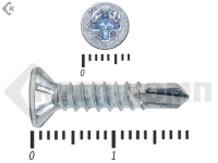 Саморез оконный со сверлом, Белый цинк, под автомат 3,9х19 Kn (20000шт)