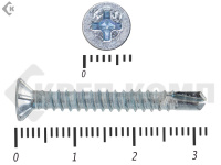 Саморез оконный со сверлом, Белый цинк, под автомат 3,9х32 Kn (10000шт)