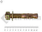 Анкер клиновой 20х125, желтый цинк (10шт) – фото