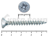 Саморез белый цинк POZY 6х 45 (3000шт)