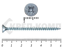 Саморез белый цинк POZY 4х60 (30шт)