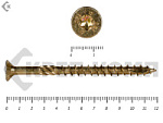 Саморезы Конструкционные, потай Torx, желтый цинк   8.0х120 мм (100 шт) – фото