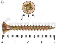 Саморез желтый цинк POZY 5х 40 (50шт)