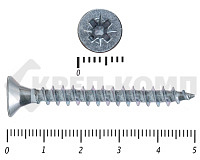 Саморез белый цинк POZY 4,5х50 Фасовка (400шт)