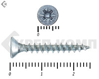 Саморез белый цинк POZY 3,5х25 Фасовка (1500шт)