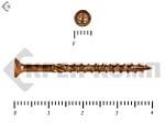 Саморезы Конструкционные, потай Torx, желтый цинк   3.0х 40 мм (500 шт) – фото